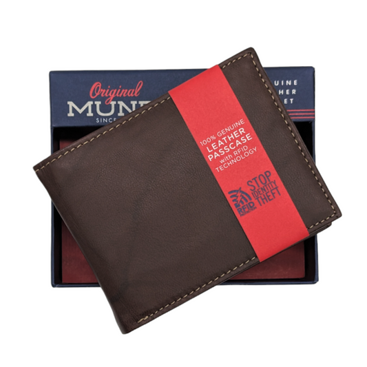 Mundi Men's RFID Bifold Antique Leather Wallet