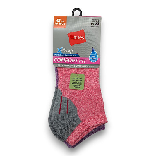Hanes Women's Comfort Fit No Show Socks