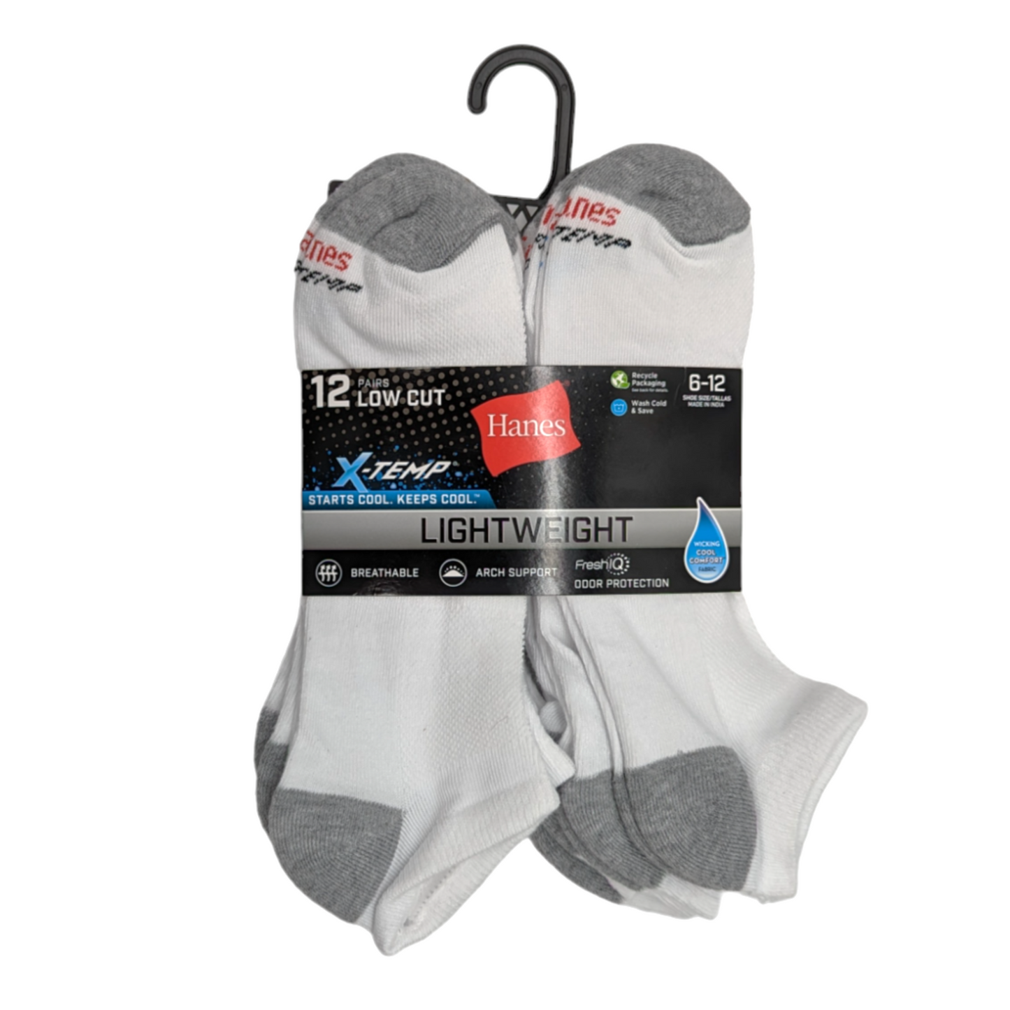 Hanes Men's X-Temp Low Cut Socks
